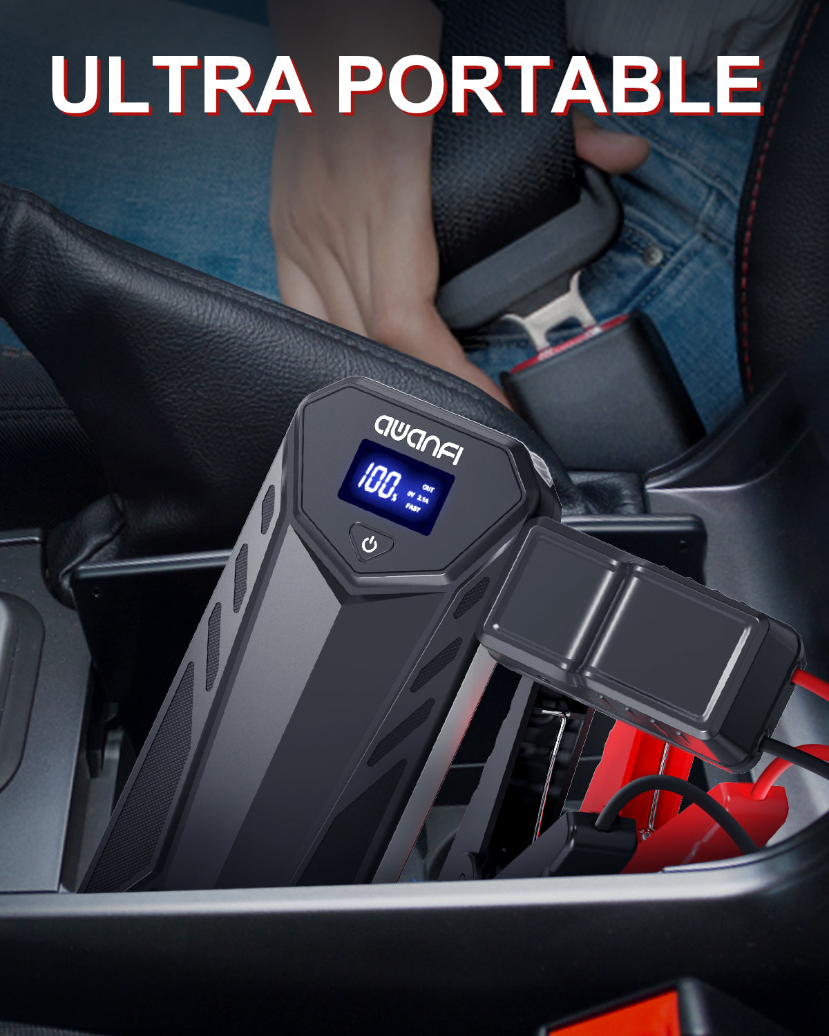 AWANFI Jump Starter, 3000A Battery Jump Starter Portable, Jump Starter Battery Pack, 12V Jump Starter Box for Up to 10.0L Gas or 8.0L Diesel Engine with USB Quick Charge, LED Flashlight