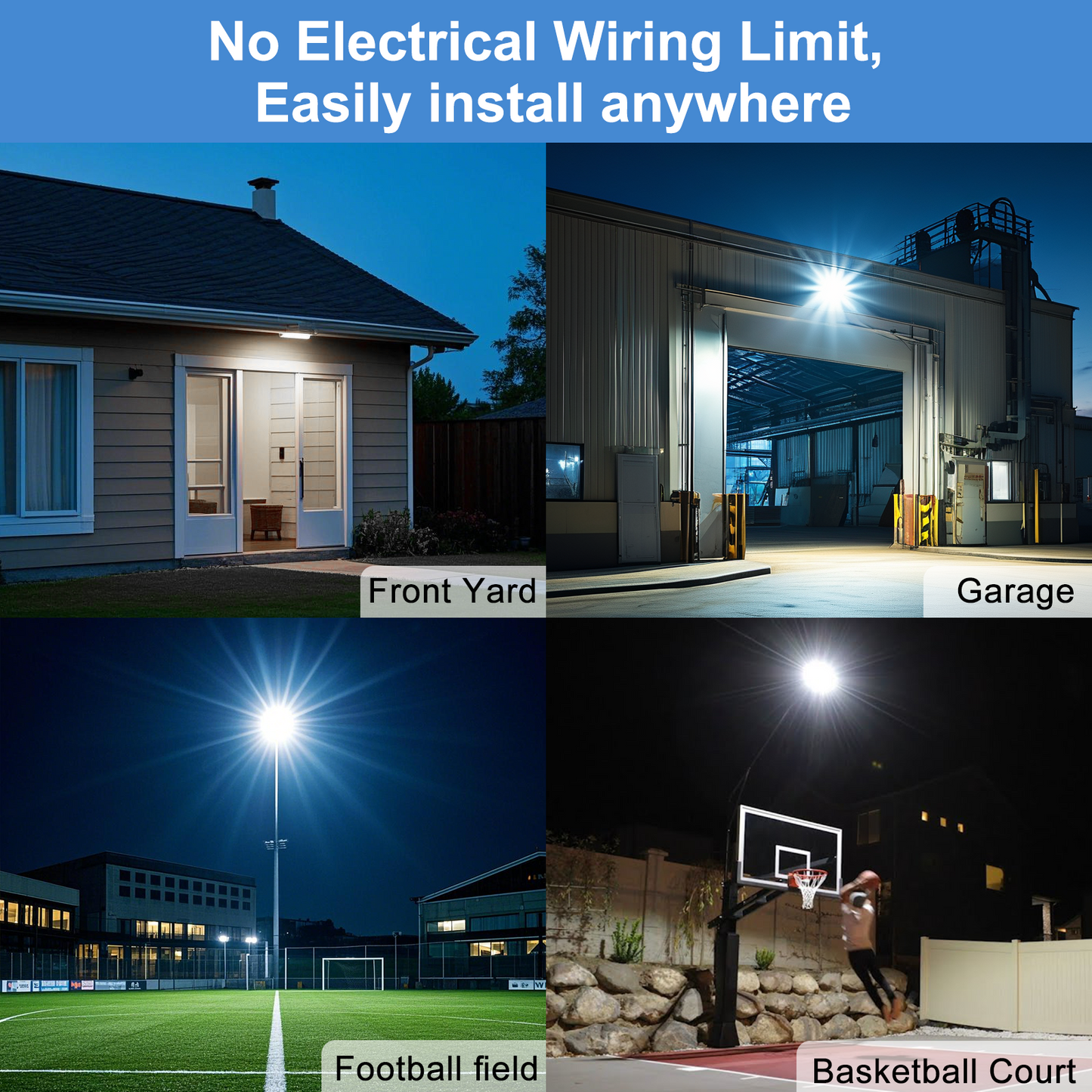 AWANFI Solar Lights Outdoor Waterproof, 10000LM LED Auto on/off Dusk to Dawn Light 20000mAh Security Lights with Remote Control for Outside, Garden, Yard, Patio, Walkway