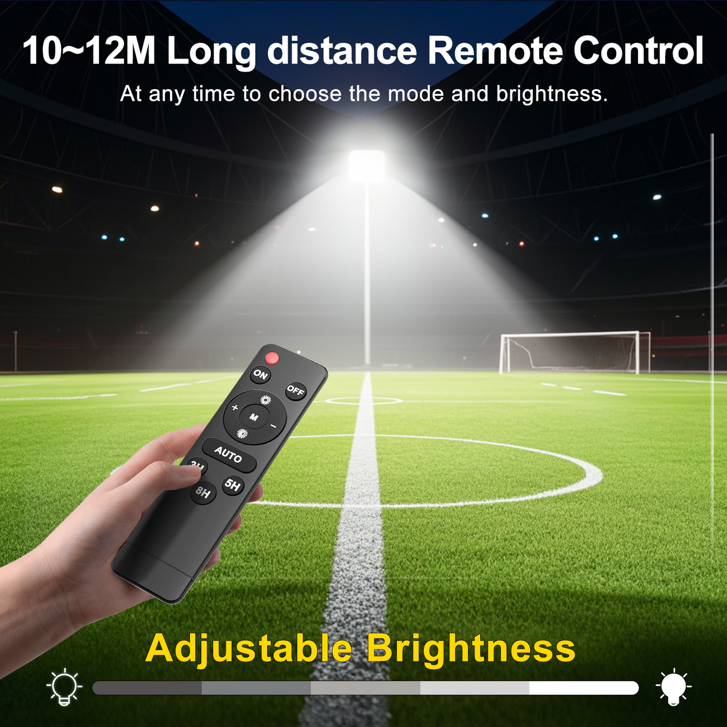 AWANFI Solar Lights Outdoor Waterproof, 10000LM LED Auto on/off Dusk to Dawn Light 20000mAh Security Lights with Remote Control for Outside, Garden, Yard, Patio, Walkway