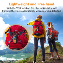 Load image into Gallery viewer, AWANFI Walkie Talkies for Adults 2 Pack, Rechargeable Long Range Walkie Talkie 2 Way Radios 16 Channels VOX Scan LCD Display with Li-ion Battery Type-C Cable for Gift Family Camping Hiking
