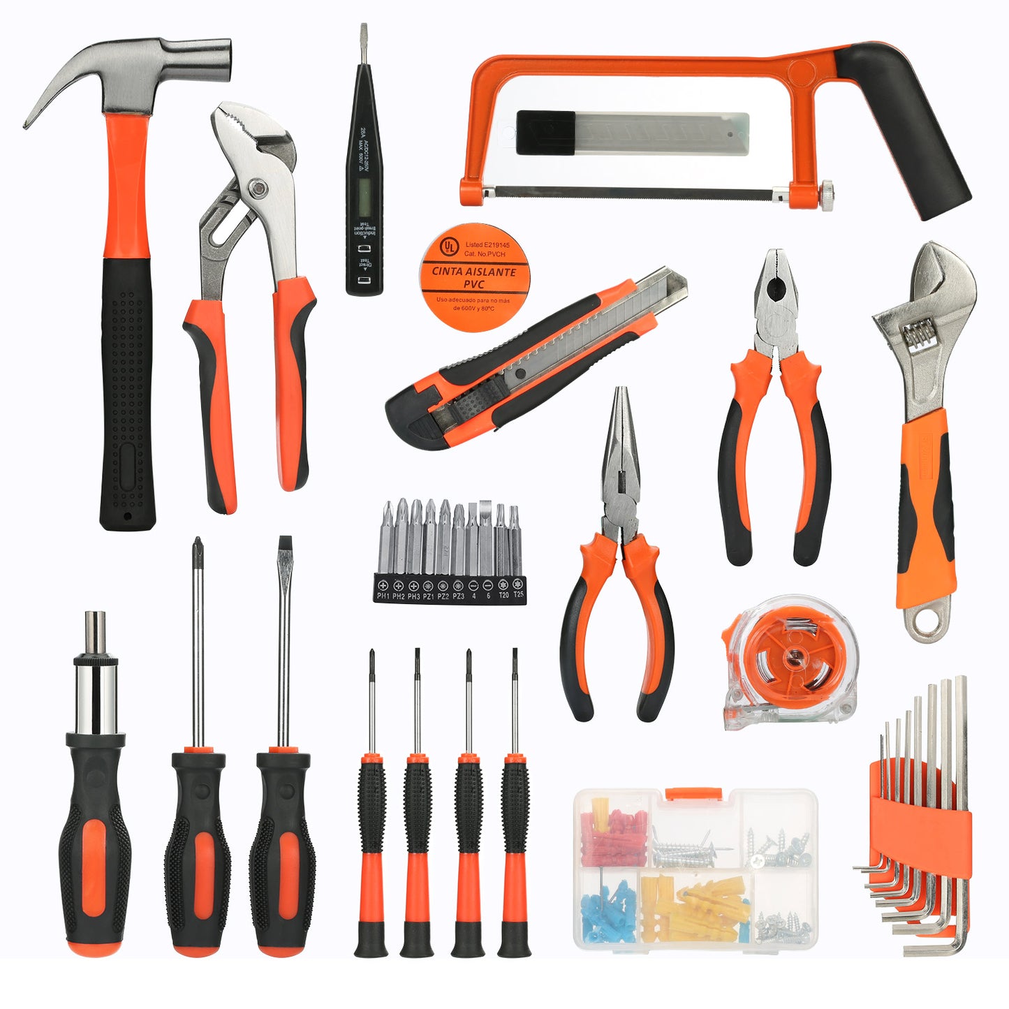 AWANFI Tool Kit 100 Piece DIY Home Household Toolkits for Daily Repair and Maintenance