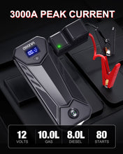 Load image into Gallery viewer, AWANFI Jump Starter, 3000A Battery Jump Starter Portable, Jump Starter Battery Pack, 12V Jump Starter Box for Up to 10.0L Gas or 8.0L Diesel Engine with USB Quick Charge, LED Flashlight
