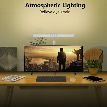 LED Desk Lamp for Home Office - 24W 1500LM Desk Lamps with Clamp Architect Table Lamp Adjustable Head Stepless Dimming Work Light (White/Black)