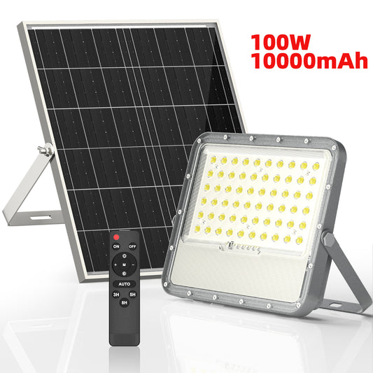 AWANFI Solar Lights Outdoor Waterproof, 3000LM Solar Flood Lights, LED 10000mAh Battery with Remote Control for Outside Walkway Pathway Garden