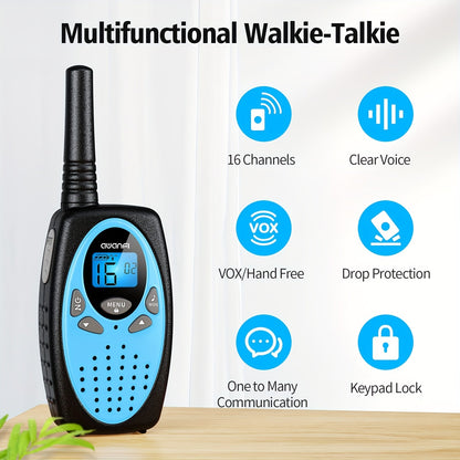 AWANFI Walkie Talkies for Kids Adults, 3 pack Rechargeable Long Range Two Way Radios for Family Camping, Hiking, Cycling
