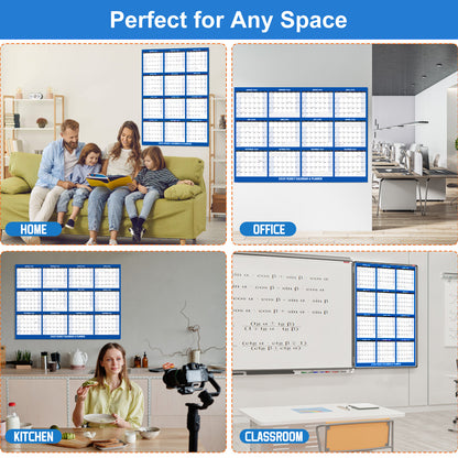 AWANFI 2026 Extra Large Dry Erase Calendar for Wall - 48'' x 32'', Erasable & Reusable Wall Calendar, Monthly Calendar Planner for Home, Office and Classroom