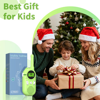 AWANFI Walkie Talkies for Kids 2 pack Rechargeable, Walkie-Talkie Long Range with 22 FRS Channels, Gift for Kids Aged 3-12