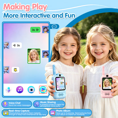 AWANFI Video Walkie Talkies for Kids Rechargeable, Toys Phone 2 Pack for Boys Girls, 1000 ft Long Range, with Voice Chat, Camera, Gifts for Age 3+