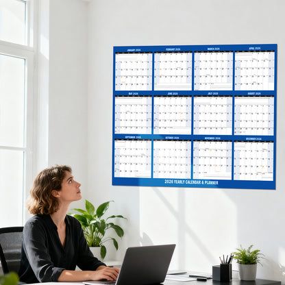 AWANFI 2026 Extra Large Dry Erase Calendar for Wall - 48'' x 32'', Erasable & Reusable Wall Calendar, Monthly Calendar Planner for Home, Office and Classroom