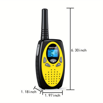 AWANFI Walkie Talkies for Kids Adults, 3 pack Rechargeable Long Range Two Way Radios for Family Camping, Hiking, Cycling