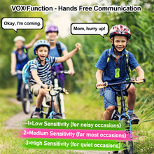 Load image into Gallery viewer, Walkie Talkie Kids Rechargeable Long Range 2 Pack, AWANFI 2 Way Radio Walkie Talkies for Kids Adults for Cycling Camping, Toys Gifts for Boys Girls with Flashlight, LCD Display, VOX, Lanyards
