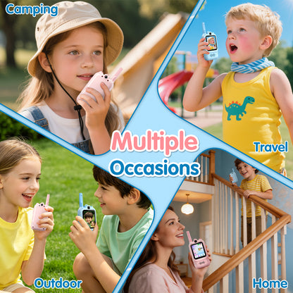 AWANFI Video Walkie Talkies for Kids Rechargeable, Toys Phone 2 Pack for Boys Girls, 1000 ft Long Range, with Voice Chat, Camera, Gifts for Age 3+