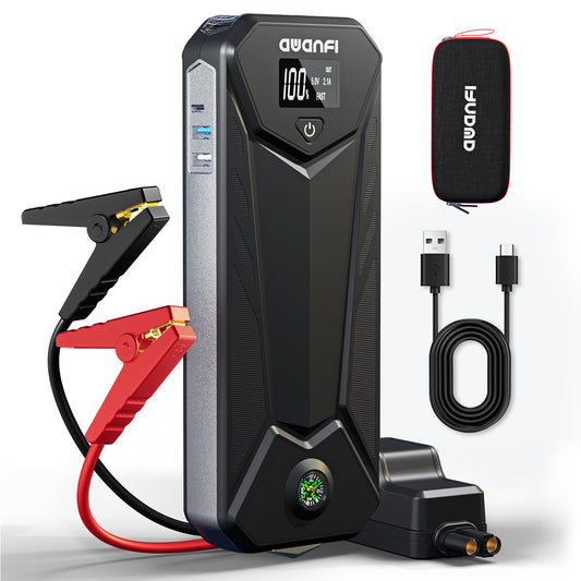 AWANFI Jump Starter, 5000A Battery Jump Starter Portable, Jump Starter Battery Pack, 12V Jump Starter Box for Up to 10.0L Gas or 8.0L Diesel Engine with USB Quick Charge, LED Flashlight