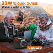 Load image into Gallery viewer, AWANFI Portable Power Station 518.4 Wh Solar Generator with 110V 500W (700W Peak) AC Outlet &amp; PD Type-C Quick Charge &amp; Led Light.
