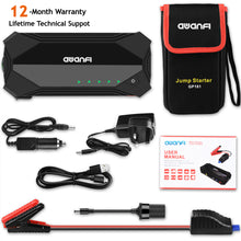 Load image into Gallery viewer, AWANFI 1200A Peak 12V Car Jump Starter Emergency Battery Booster USB Charger Power Bank
