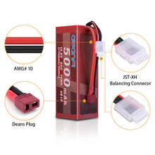 Load image into Gallery viewer, AWANFI 14.8V 5000mAh 60C 4S Lipo Battery with Deans T Plug for RC Car Truck Boat
