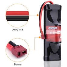 Load image into Gallery viewer, AWANFI 8.4V NiMH 4200mAh 7-Cell Hump Pack RC Battery with Deans Plug for Most 1/10 Scale RC Car Truck Boat Traxxas LOSI Associated HPI Kyosho Tamiya Hobby(2 Pack)
