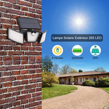 Load image into Gallery viewer, AWANFI Solar Security Flood Light Outdoor, LED Solar Powered Motion Sensor Light with 265 LEDs 800LM IP65 Waterproof for Garage, Porch, Patio, Step (2 Packs)
