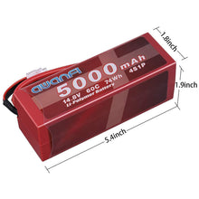 Load image into Gallery viewer, AWANFI 4S Lipo Batery 14.8V 5000mAh 60C Lipo Hardcase RC Battery Pack with Deans Plug for RC Cars RC Truck RC Boats Traxxas Slash HPI（2Pack）
