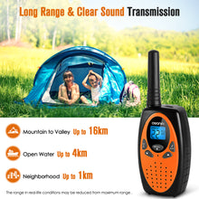 Load image into Gallery viewer, AWANFI Walkie Talkies for Kids 2 Pack, Rechargeable Walkie Talkies Long Range with 22 Channel 1200mAh Li-ion Battery Type-C Cable, Portable FRS Walky Talky 2 Way Radios for Boys Girls Toy Gift
