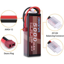 Load image into Gallery viewer, AWANFI 3S Lipo Battery 11.1V 5000mAh 60C Lipo RC Battery with Deans T Connector Hard Case Battery for Airplane Helicopter DJI F450 Quadcopter RC Car Truck Boats Slash HPI Arrma Redcat (2 Pack)
