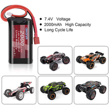 Load image into Gallery viewer, AWANFI 7.4V 2000mAh RC Battery High Capacity Li-ion Battery with Deans Plug for RC Car Off Road Truck RadioMaster TX16S Jumper T16 T12 T8SG Transmitter RC Helicopter Boat(2 Pack)
