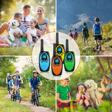 Load image into Gallery viewer, AWANFI Walkie Talkies for Kids 4 Pack, Rechargeable Walkie Talkies Long Range with 22 Channel 1200mAh Li-ion Battery Type-C Cable, Portable FRS Walky Talky 2 Way Radios for Boys Girls Toy Gift
