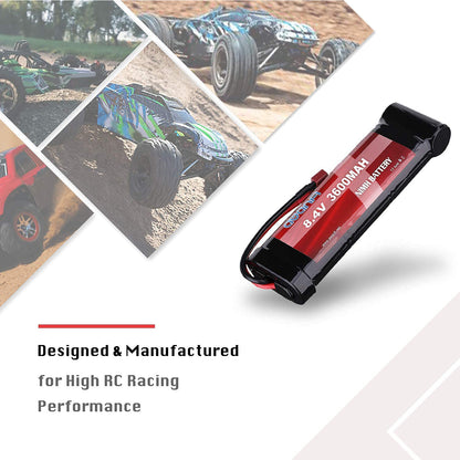 AWANFI 8.4V NiMH Battery 3600mAh 7-Cell Flat Pack RC Battery with Deans Plug for Most 1/10 Scale RC Car RC Truck RC Boat Traxxas LOSI Associated HPI Kyosho Tamiya Battery (2 Pack)
