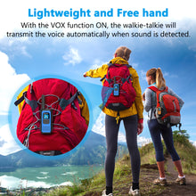Load image into Gallery viewer, Walkie Talkie 2 Pack, Rechargeable Long Range Walkie Talkie 2 Way Radios 22 Channels VOX Scan LCD Display with Li-ion Battery Type-C Cable for Family Camping Hiking
